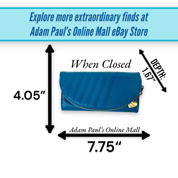 Charlotte Wristlet Wallet Phone Clutch Faux Leather w Coin Pocket Heart Charm - Picture 6 of 14